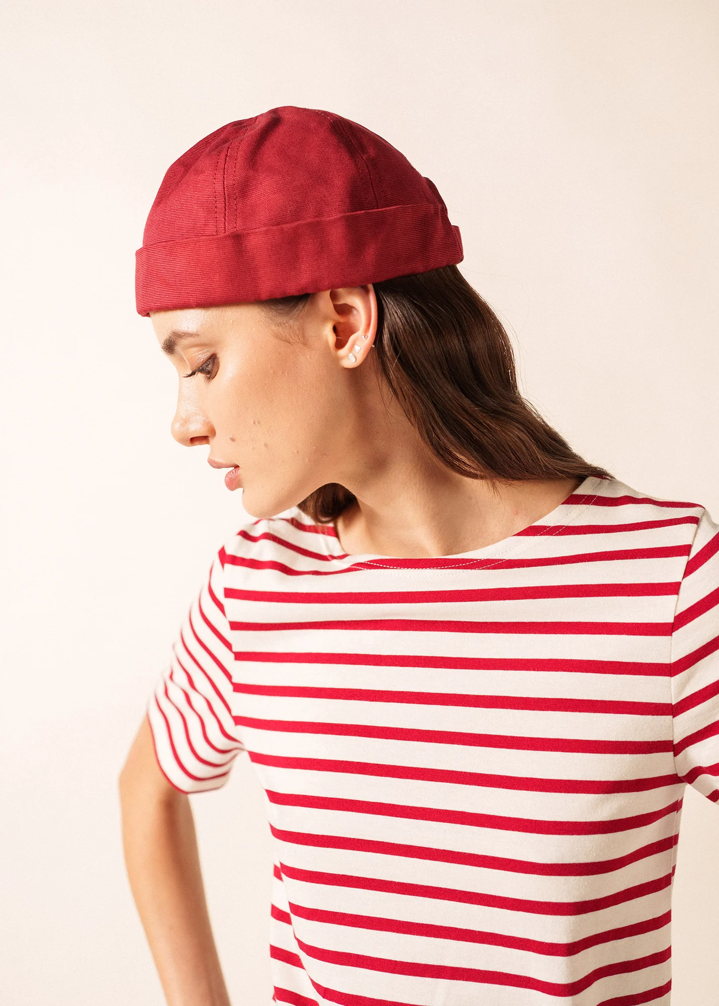 Bonnet marin Miki Canevas (BRIQUE) - Image 3