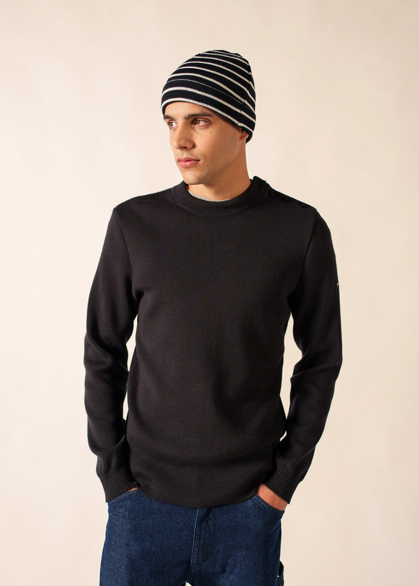 Bonnet Cartier (NAVY/ECUME)