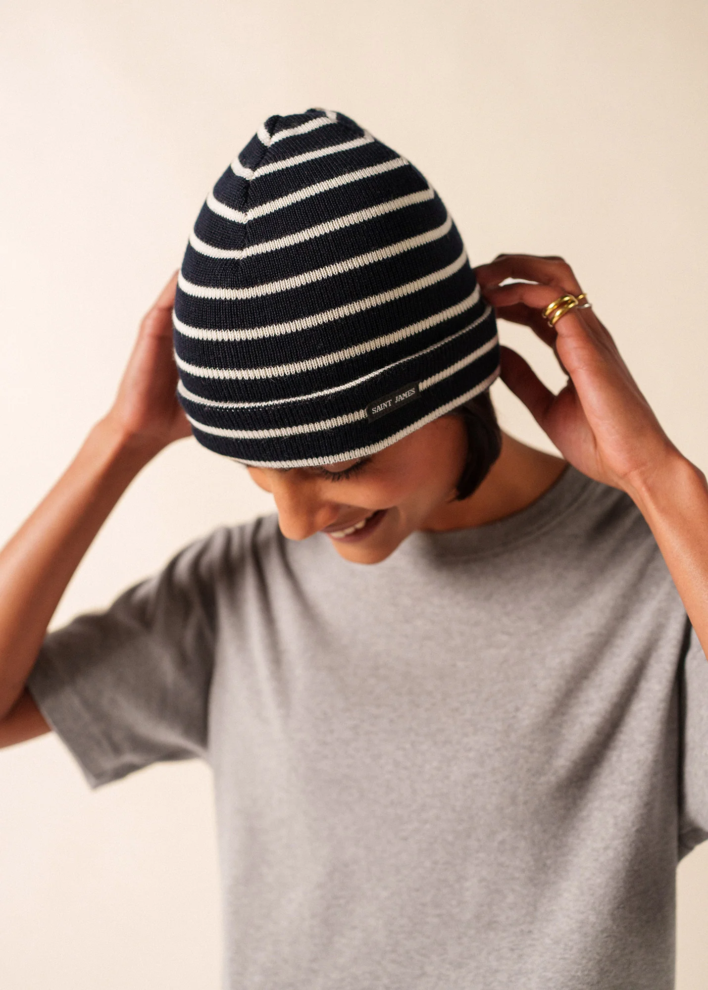 Bonnet Cartier (NAVY/ECUME) - Image 4