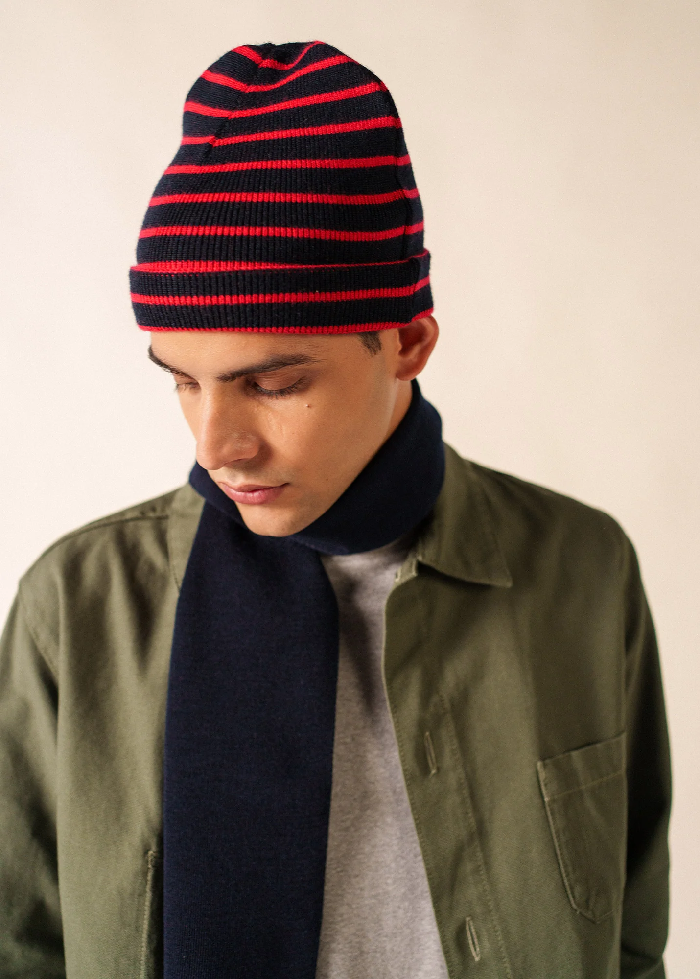 Bonnet marin Cartier - rayé (NAVY/TULIPE)
