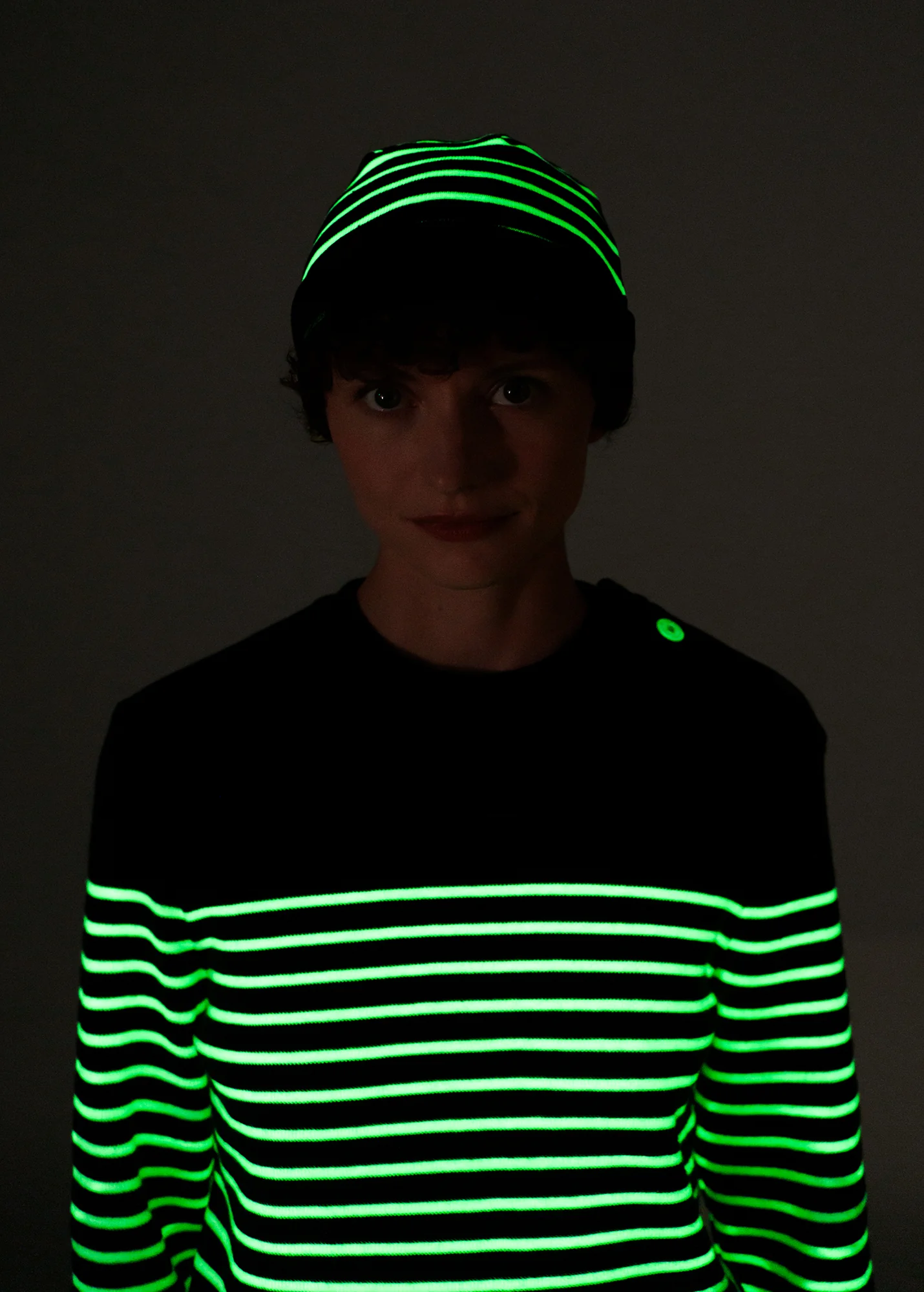 Bonnet phosphorescent - en laine (NAVY/PHOSPHORESCENT) - Image 2