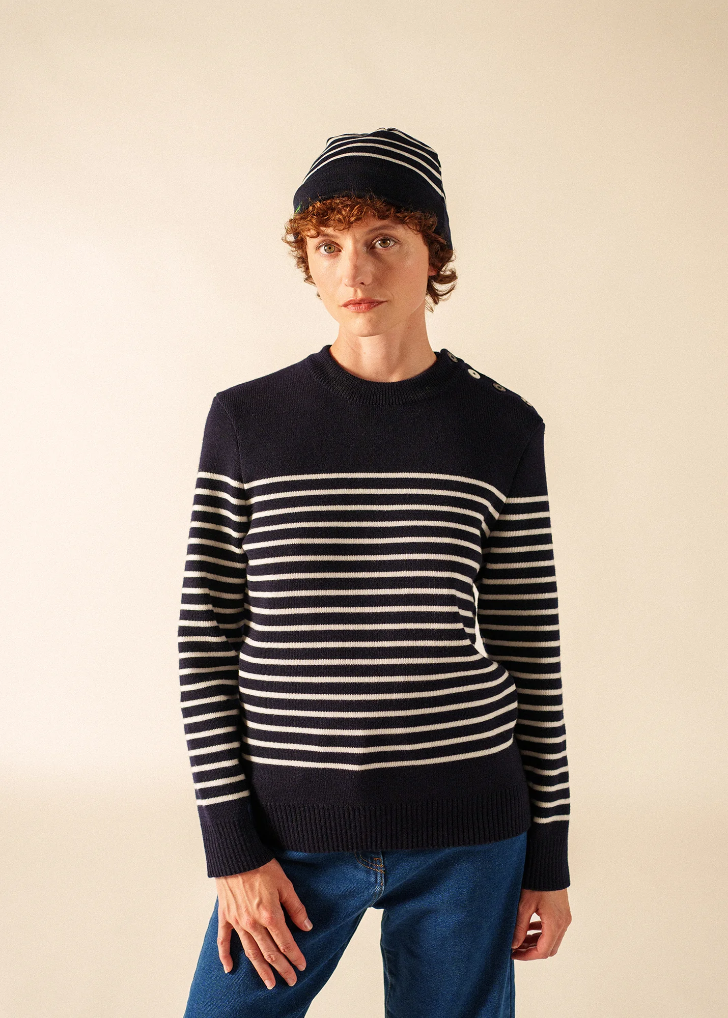 Bonnet phosphorescent - en laine (NAVY/PHOSPHORESCENT) - Image 4