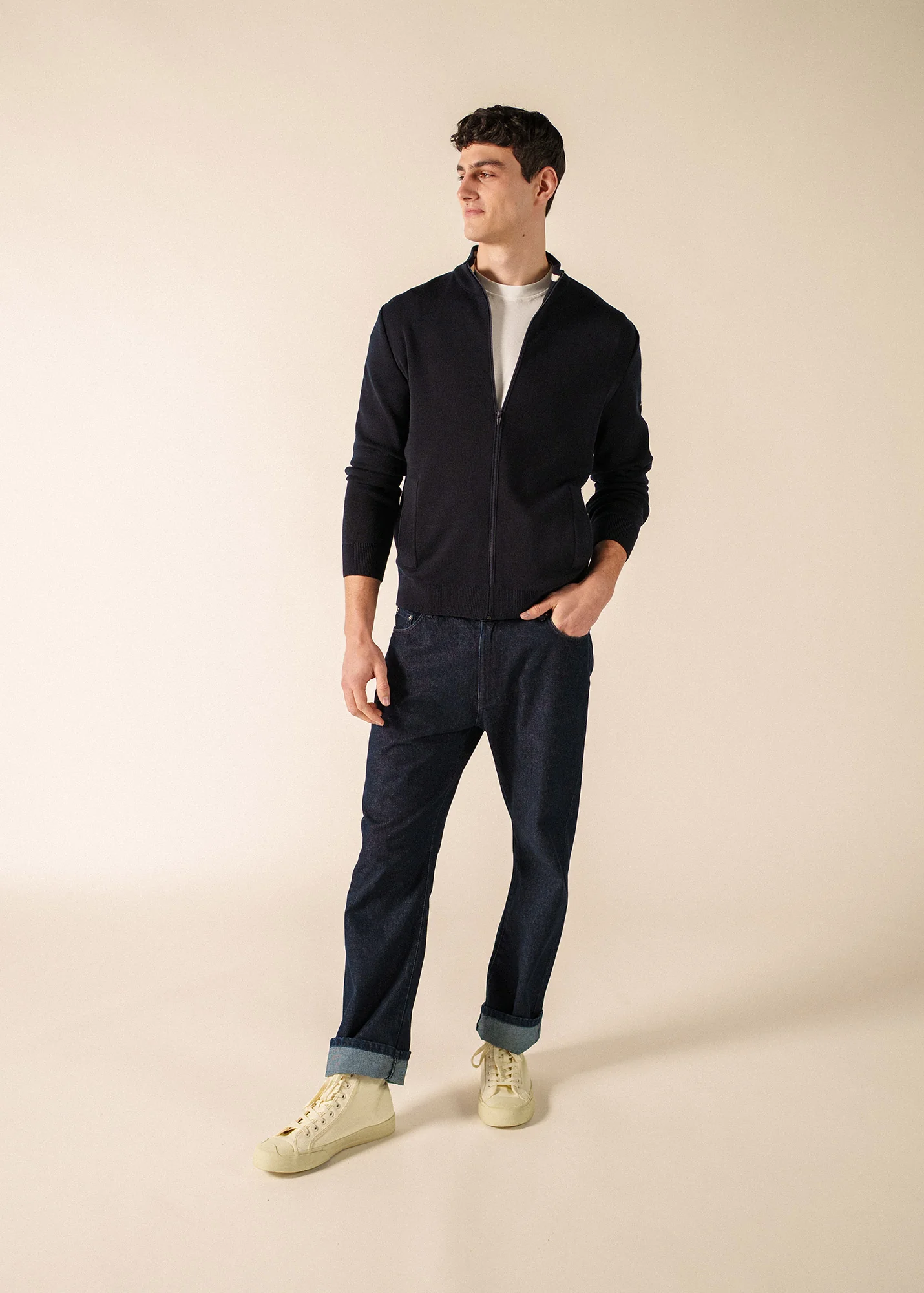 Cardigan zippé Equipage (NAVY)