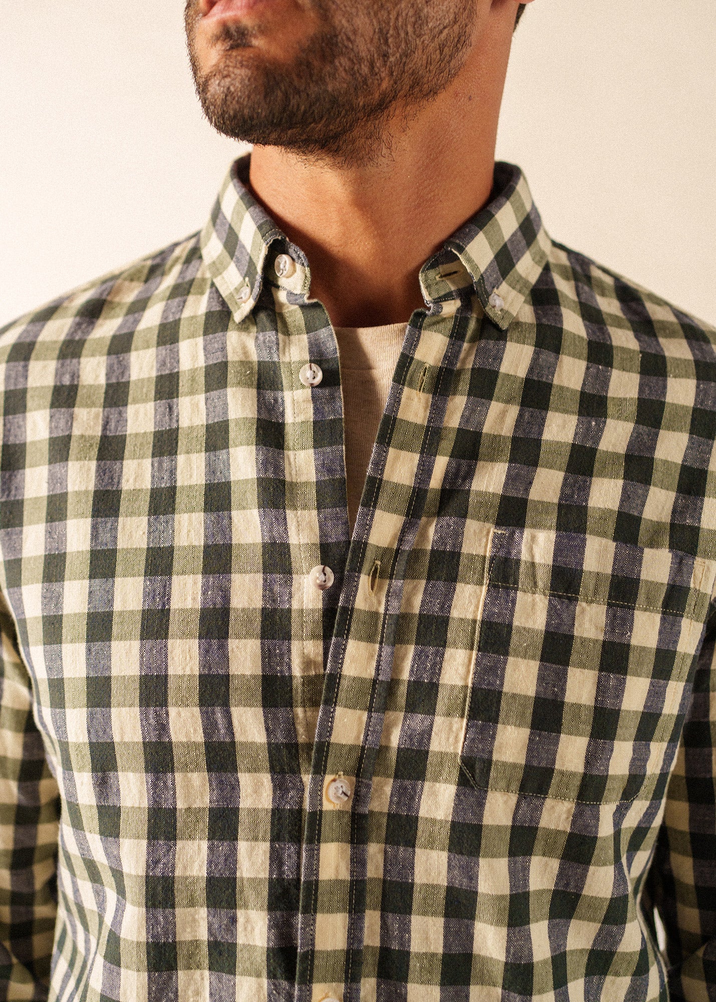 Chemise Jonathan (ALGUE/ECRU) - Image 4