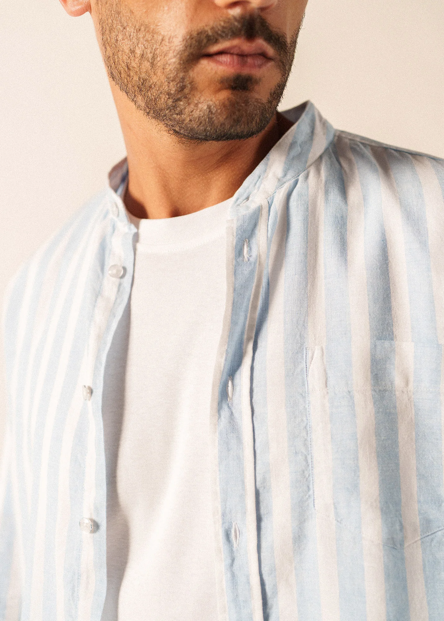 Chemise Liam (BLANC/BLEU) - Image 5
