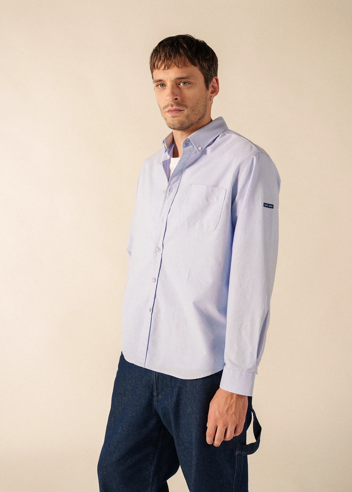 Chemise manches longues Amboise - en coton (CIEL) - Image 3