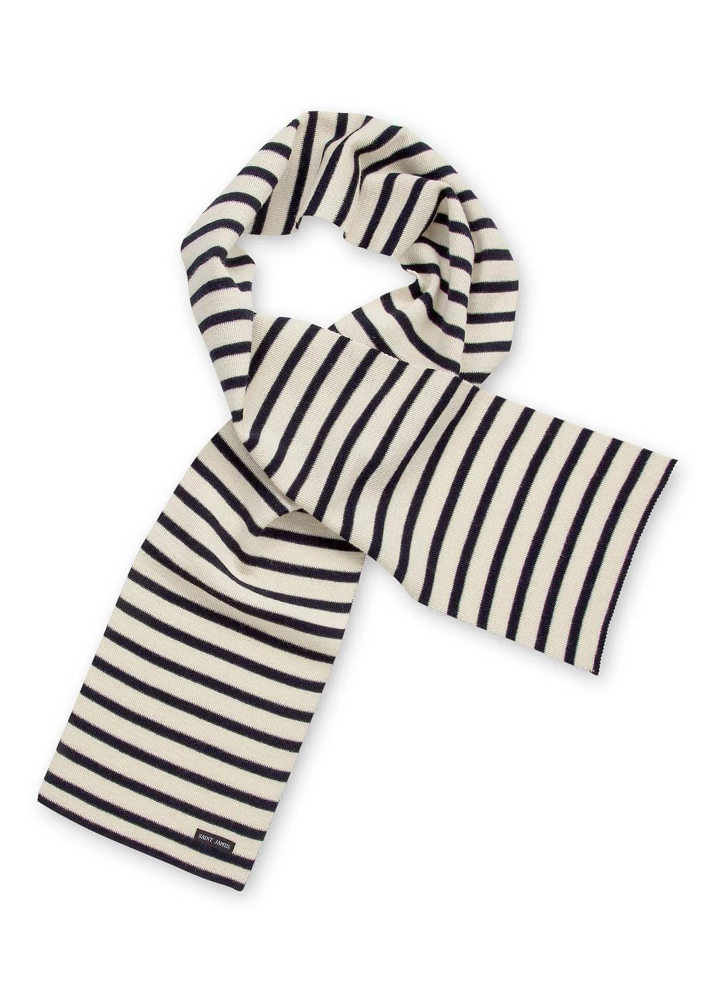 Echarpe rayée Scarf - en laine (ECRU/MARINE) - Image 6