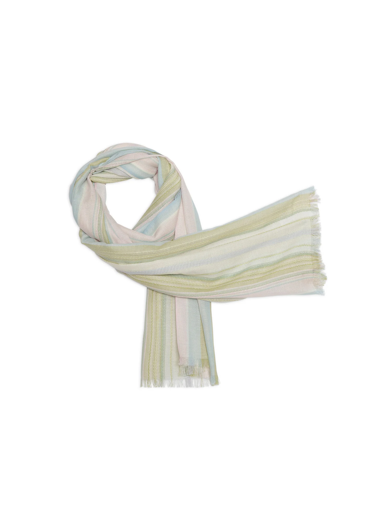 Foulard rayé multicolore (ACCALMIE) - Image 3