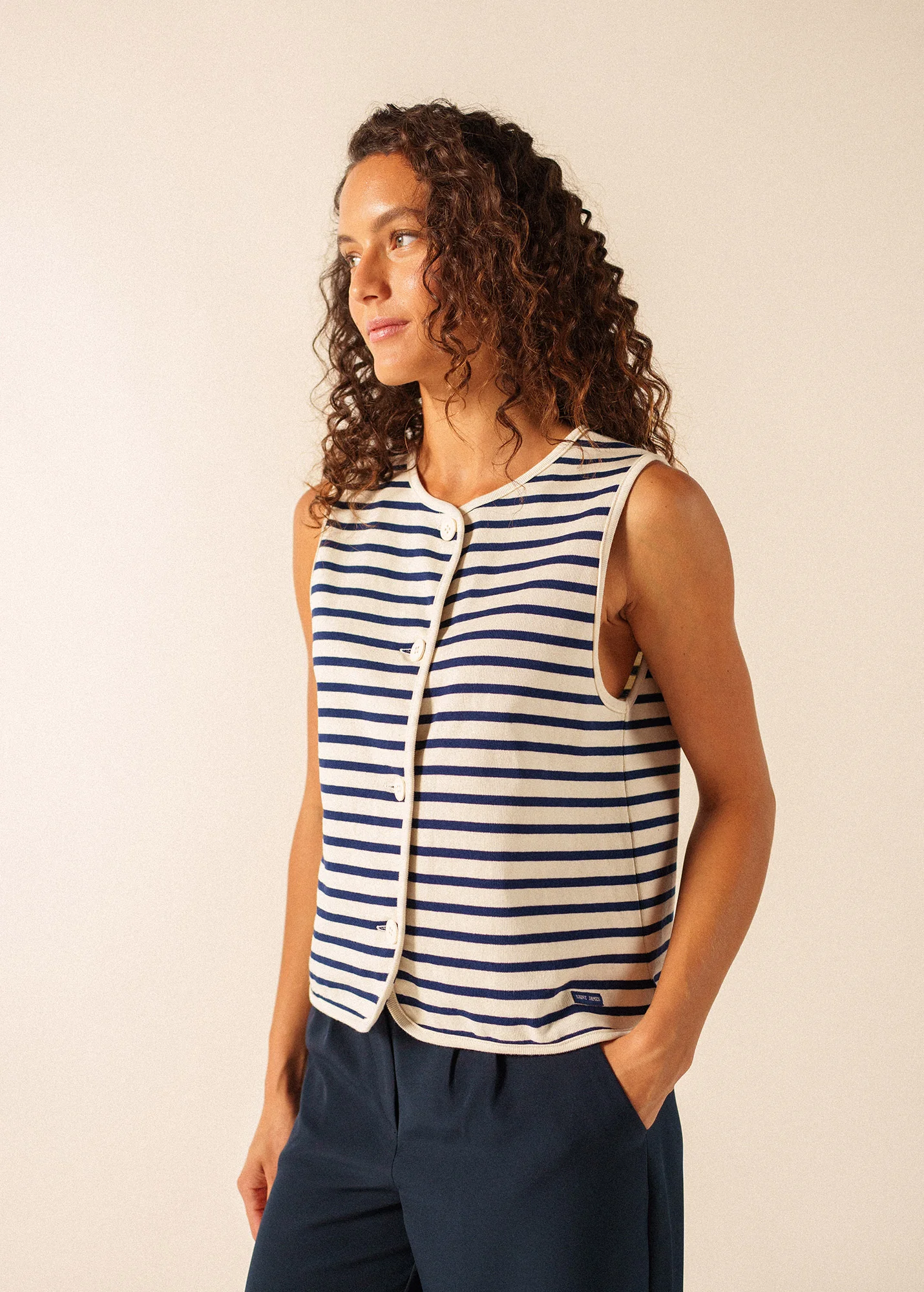 Gilet Gouville (ECRU/MARINE) - Image 3