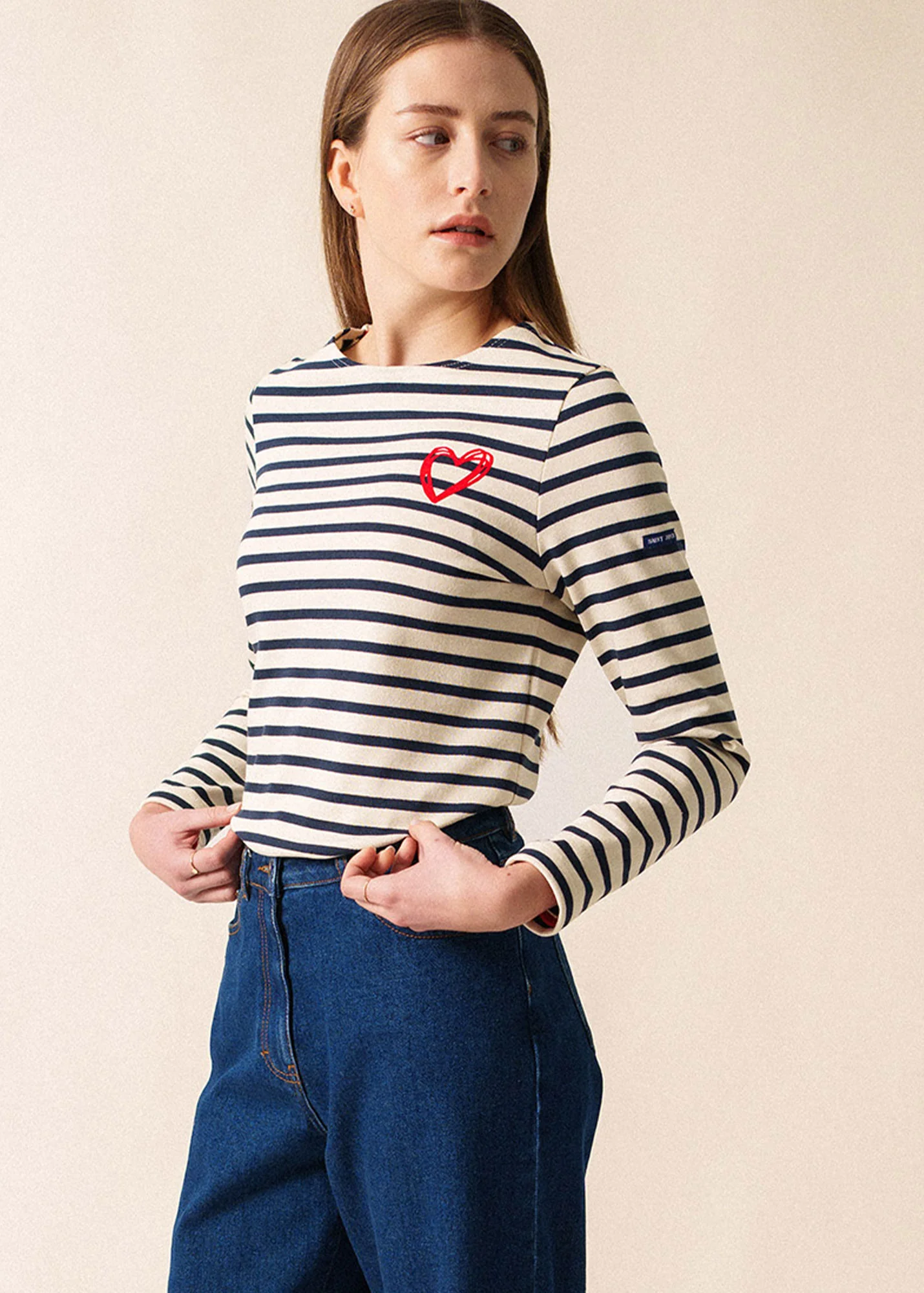 Marinière Mérid'amour (ECRU/MARINE/TULIPE) - Image 3