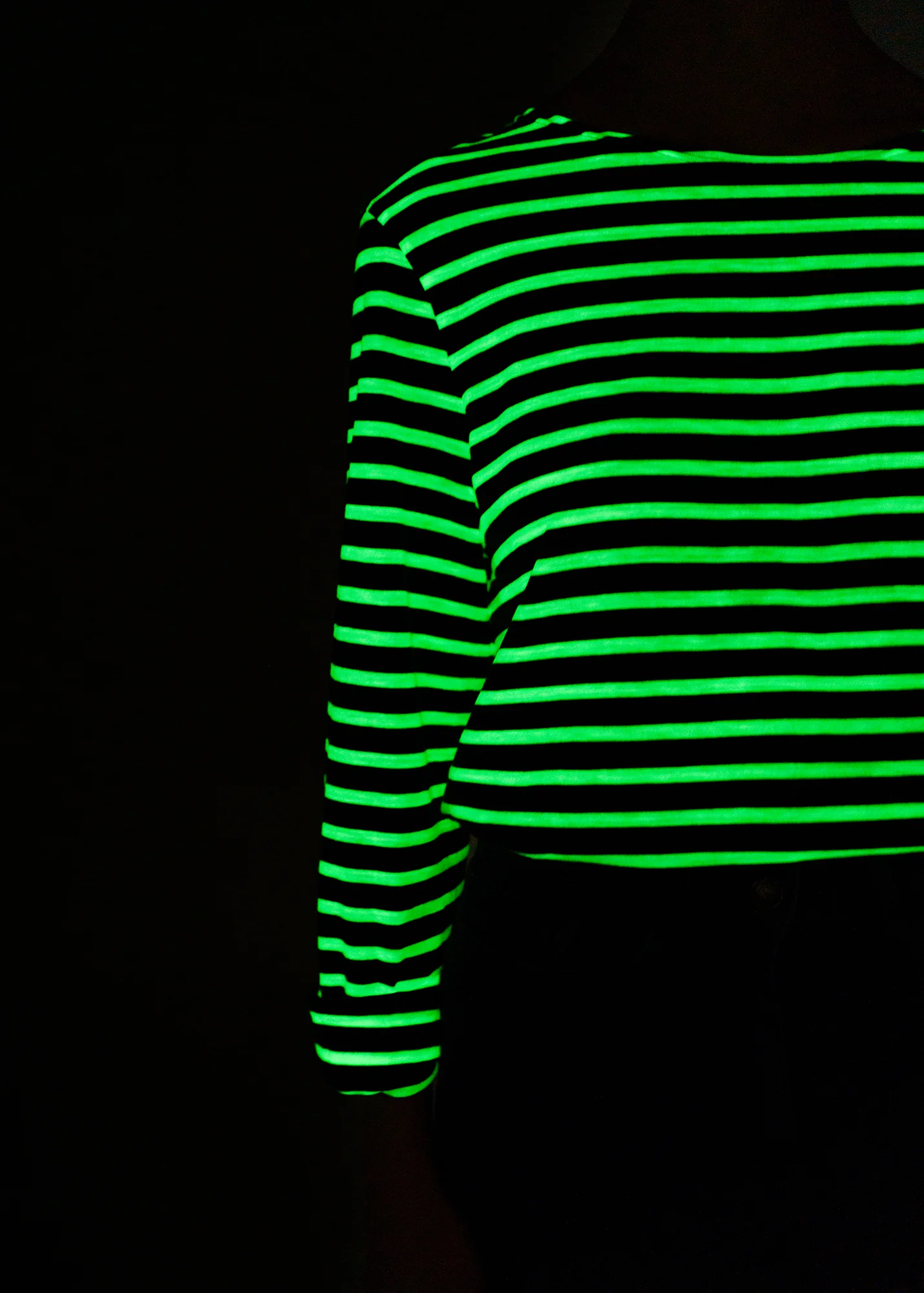 Marinière Minquiers Phospho - en coton (NAVY/PHOSPHORESCENT) - Image 4