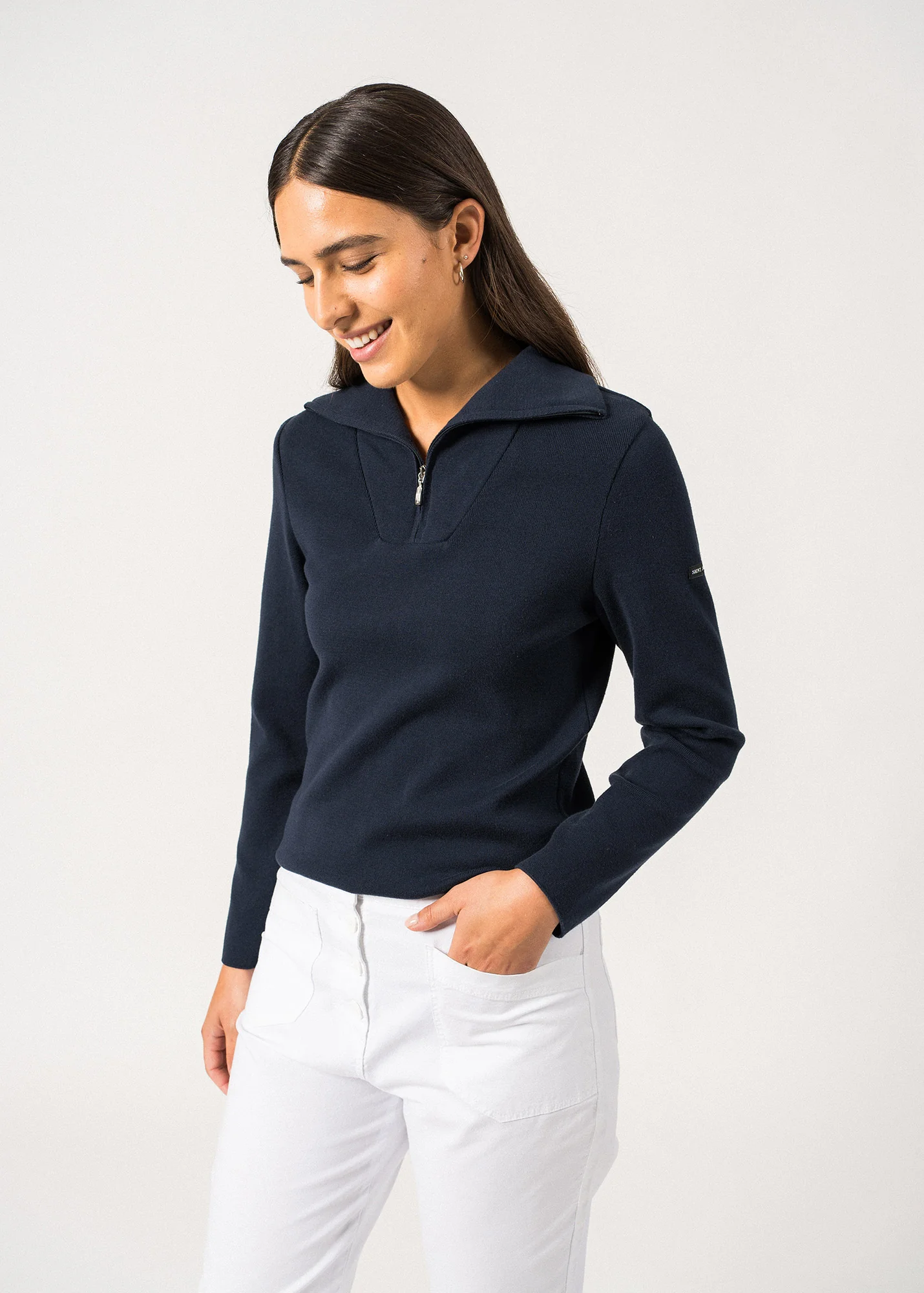 Pull Passerelle coton (MARINE)