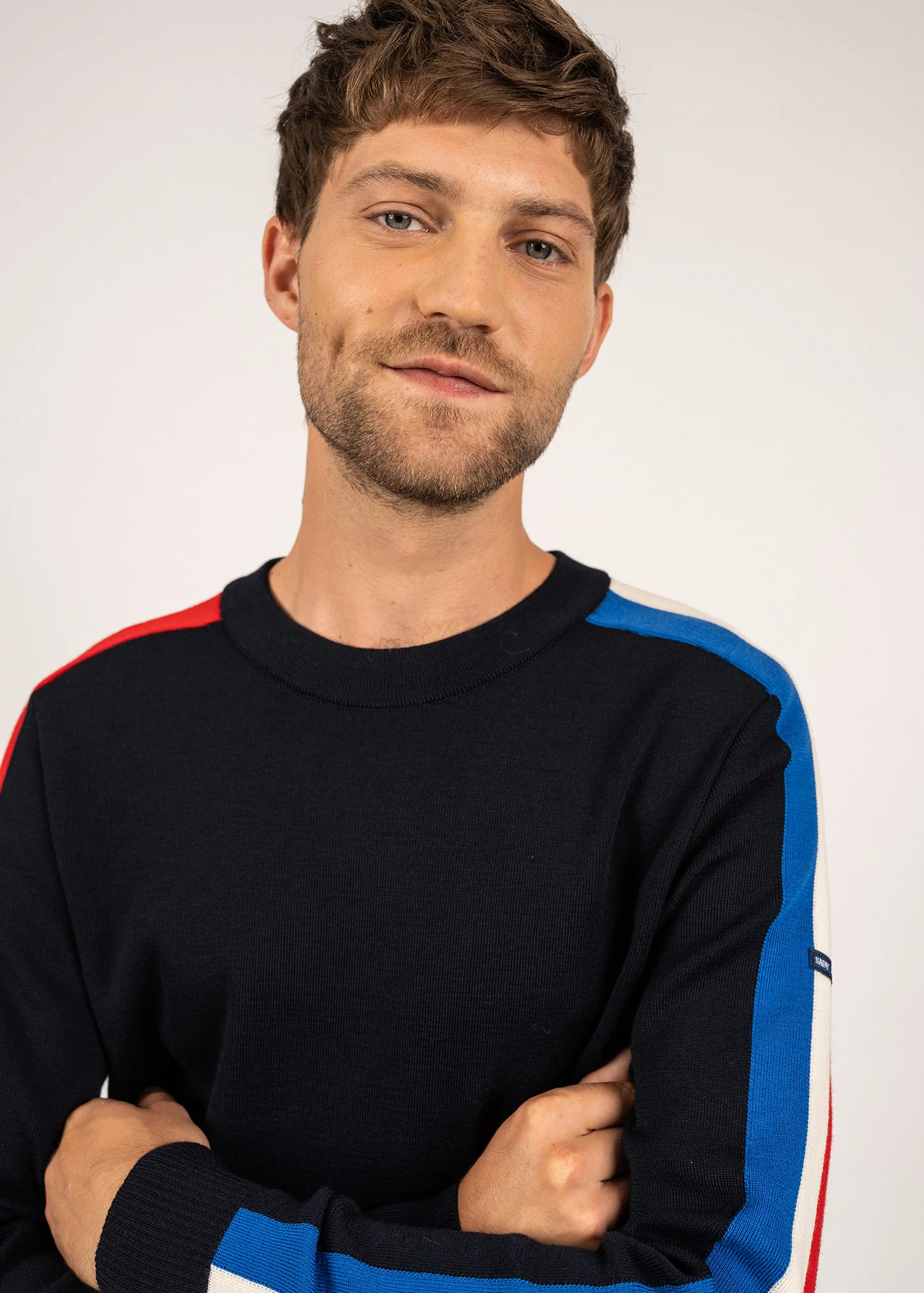 Pull raglan x l'Elysée (NAVY/GITANE/ECUME/TULIPE) - Image 2