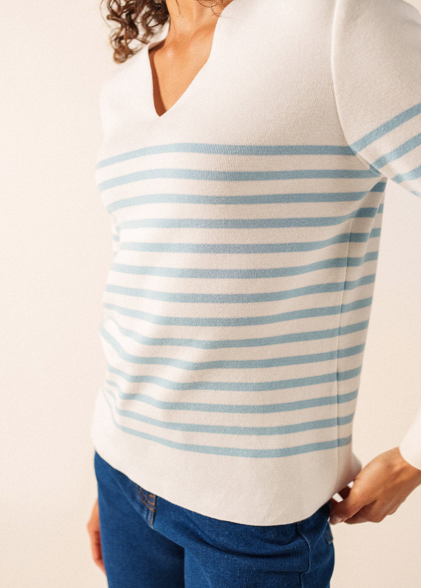 Pull Bréhat coton (BLANC/NUANCE) - Image 5