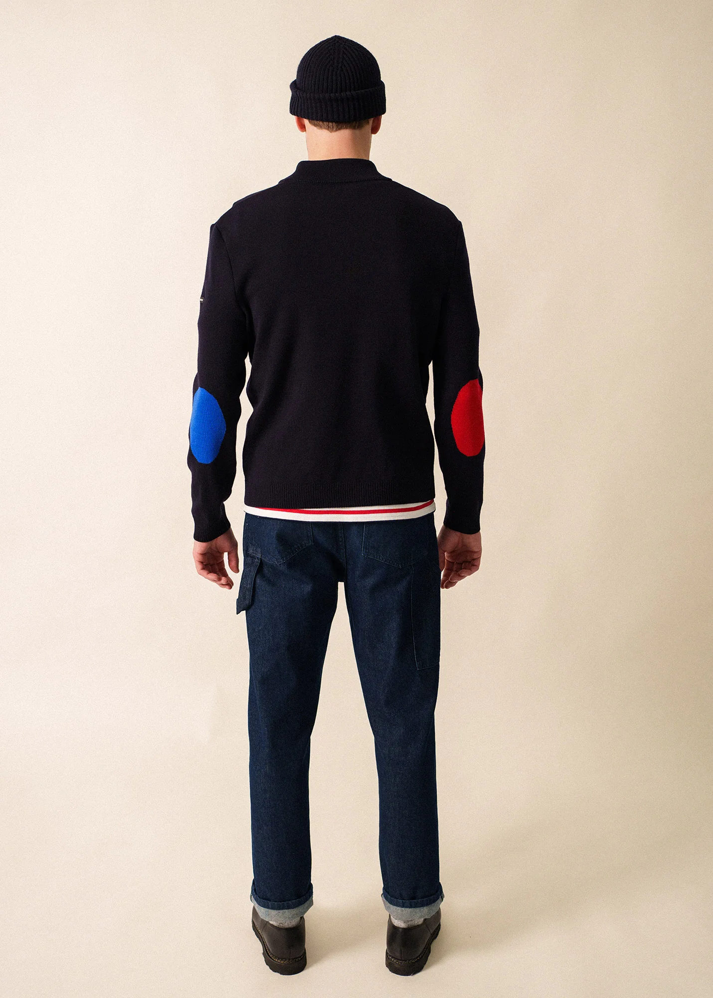 Pull à coudières x l'Elysée (NAVY/MULTICO) - Image 2
