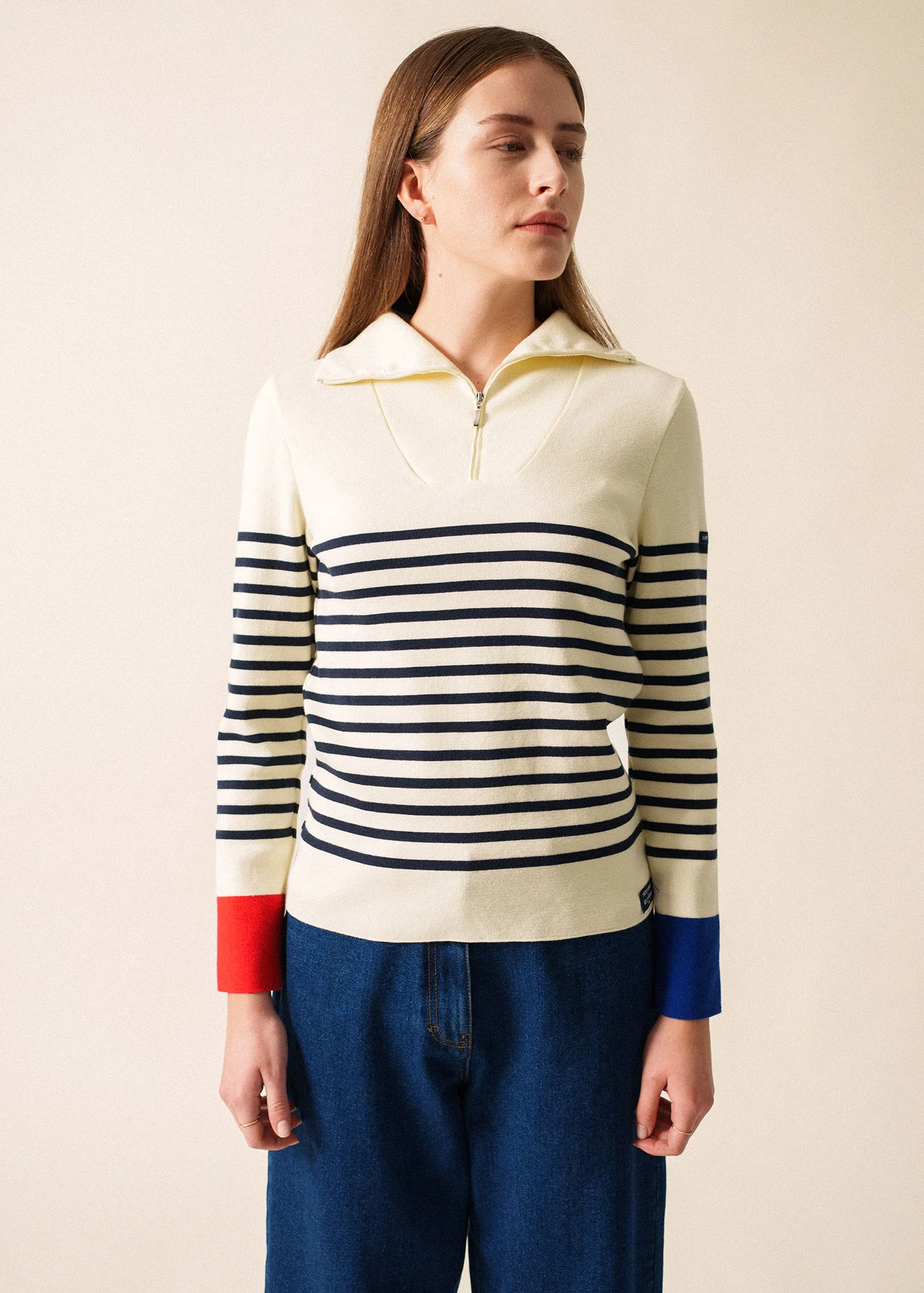 Pull Passerelle tricolore x l'Elysée (BLANC/MULTICO) - Image 3