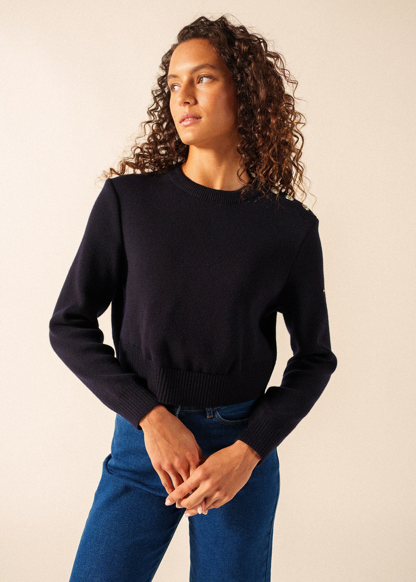 Pull Cancale Crop (NAVY) - Image 3