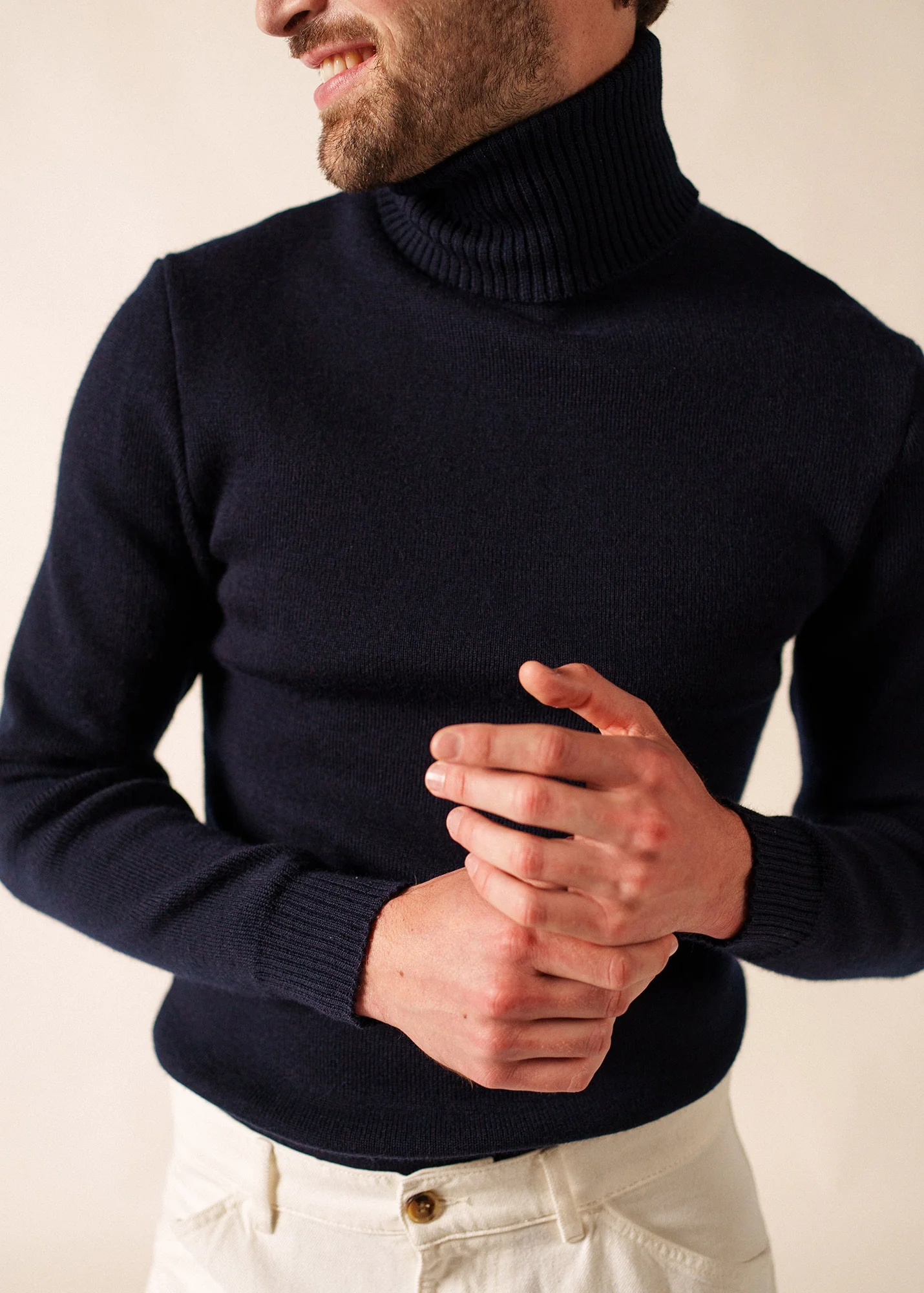 Pull col roulé (MARINE) - Image 3