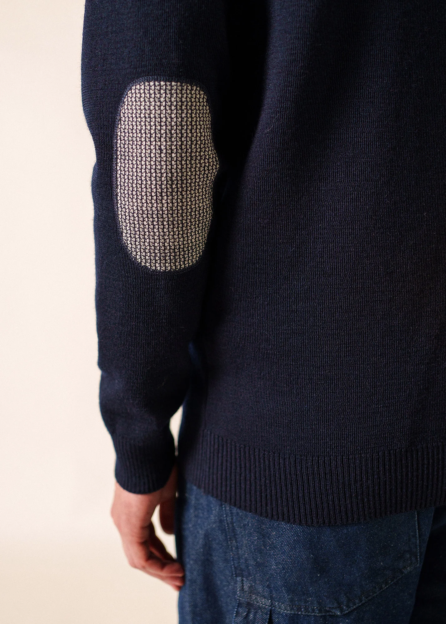 Pull marin Dinan bicolore (MARINE/ECRU) - Image 5