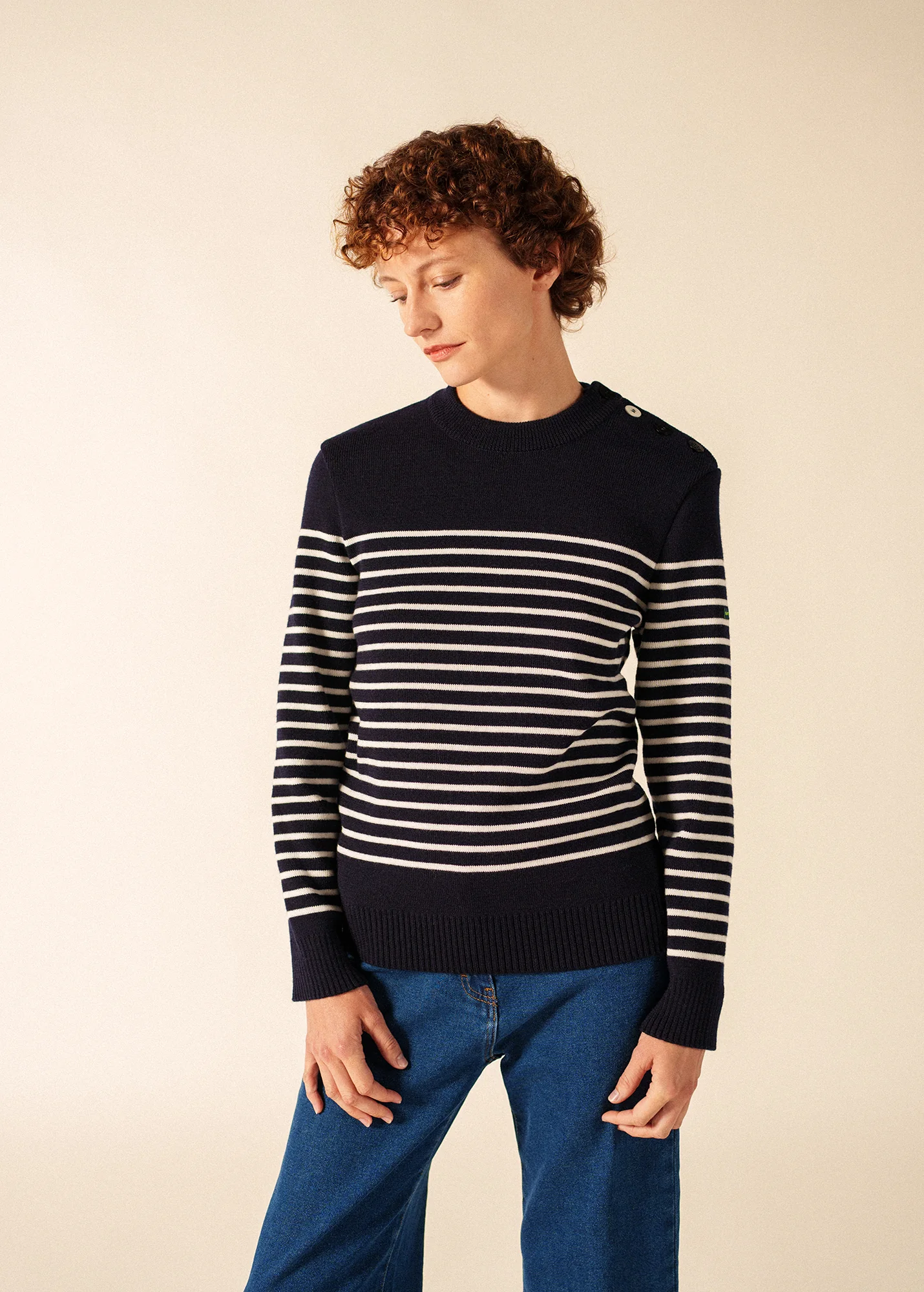 Pull marin Binic Phospho - en laine (MARINE/PHOSPHORESCENT) - Image 3