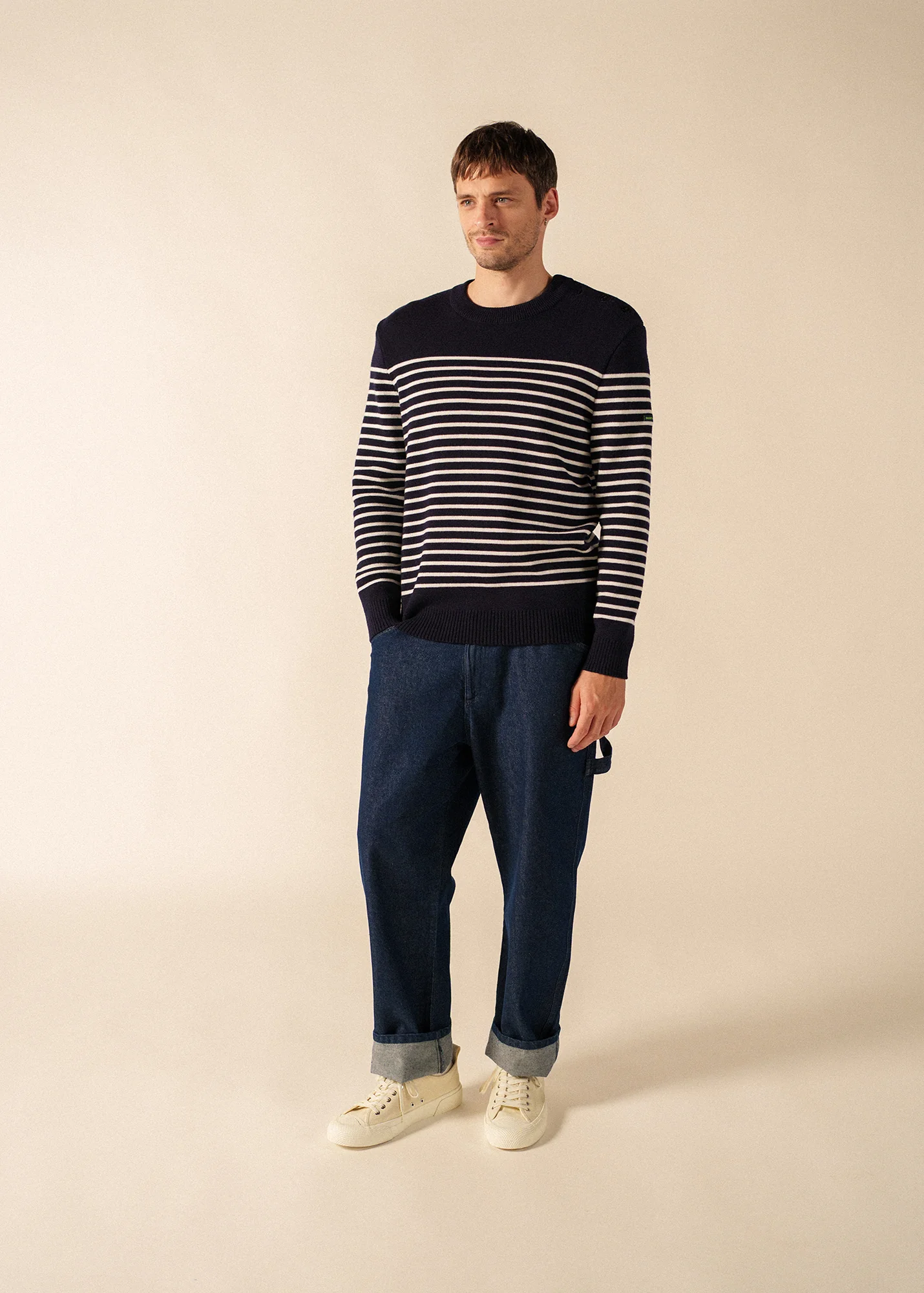 Pull marin Binic Phospho - en laine (MARINE/PHOSPHORESCENT) - Image 6