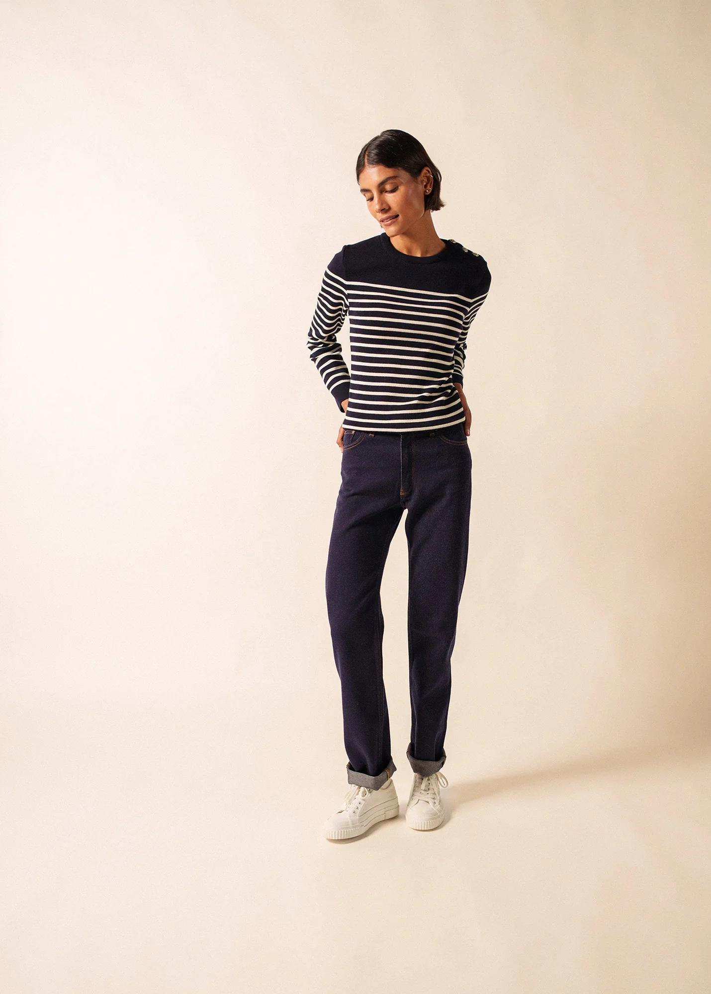 Pull marin Marée (NAVY/ECUME)