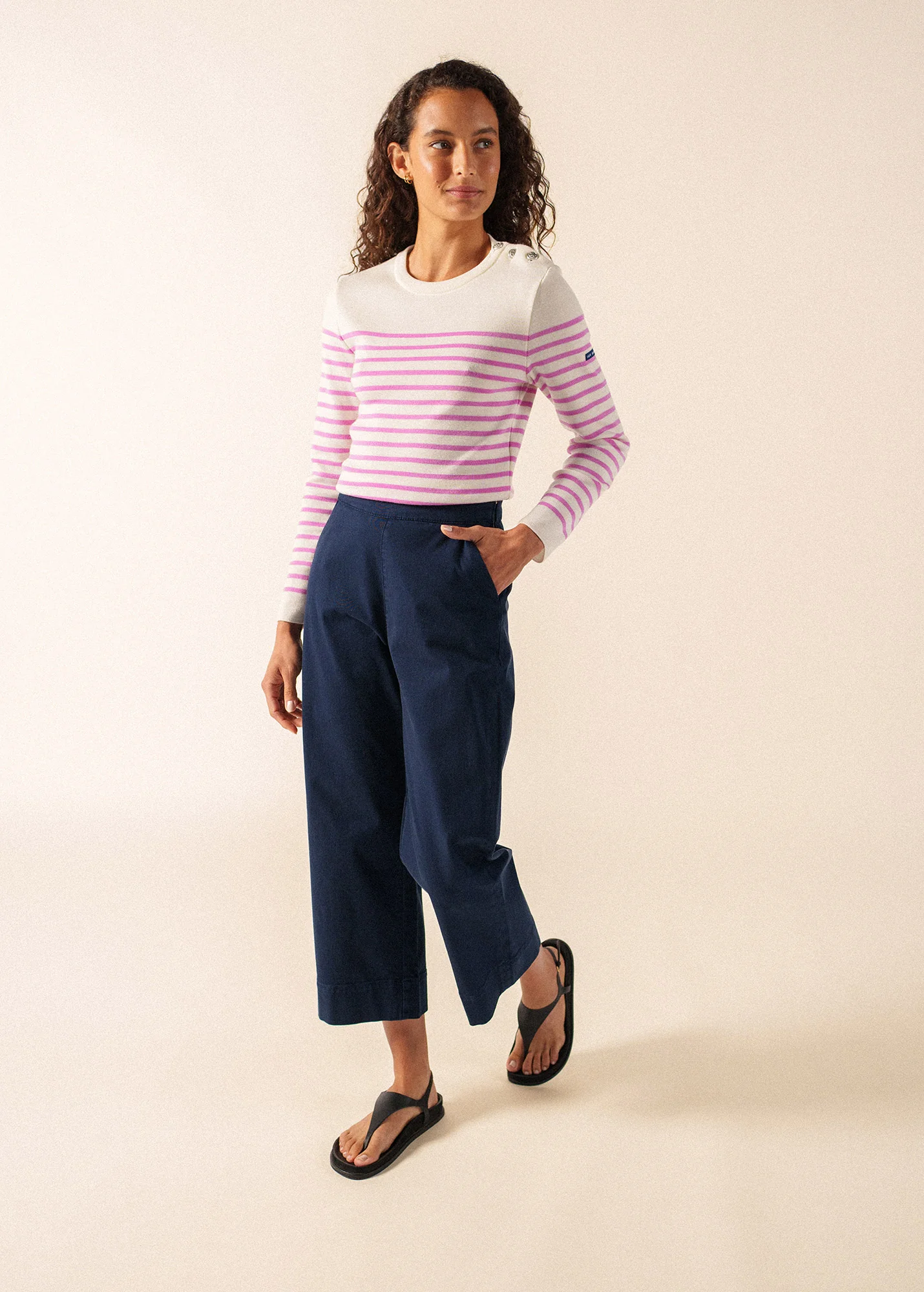 Pull marin Marée (BLANC/NACRE)