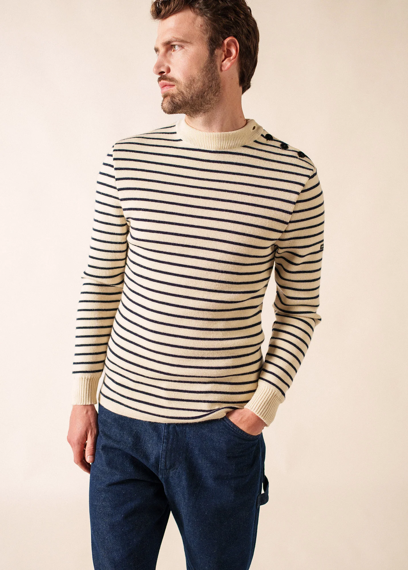 Pull marin Matelot (ECRU/MARINE) - Image 3