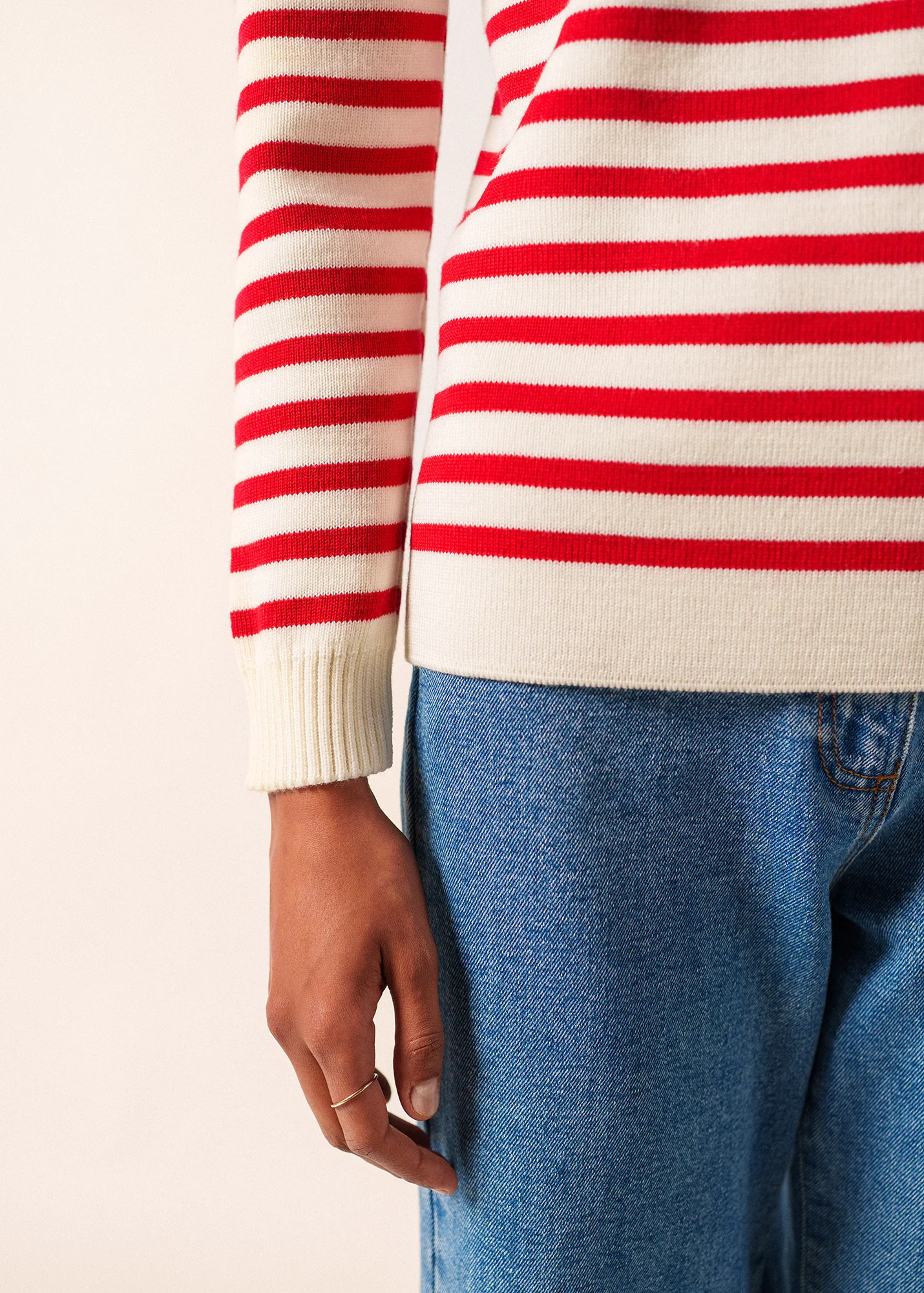 Pull marin Rochefort (ECUME/ROUGE) - Image 5