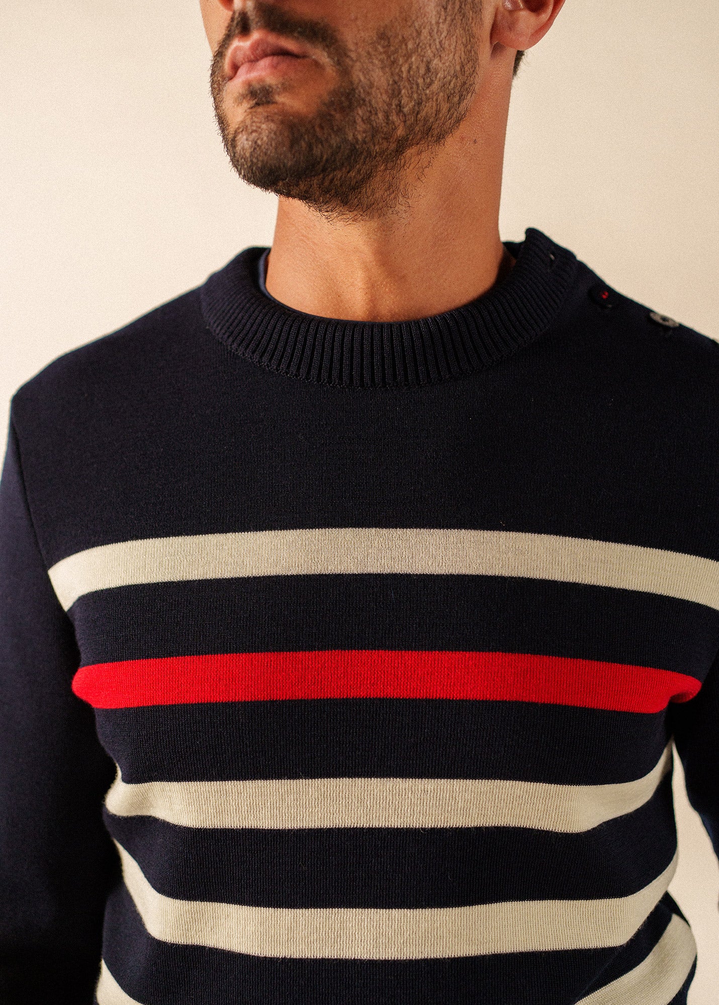 Pull Pezenas (NAVY/ECUME/TULIPE) - Image 4