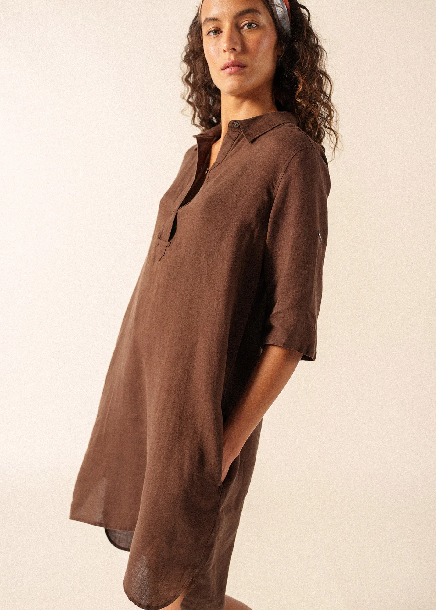 Robe Léonie lin (EXPRESSO) - Image 3
