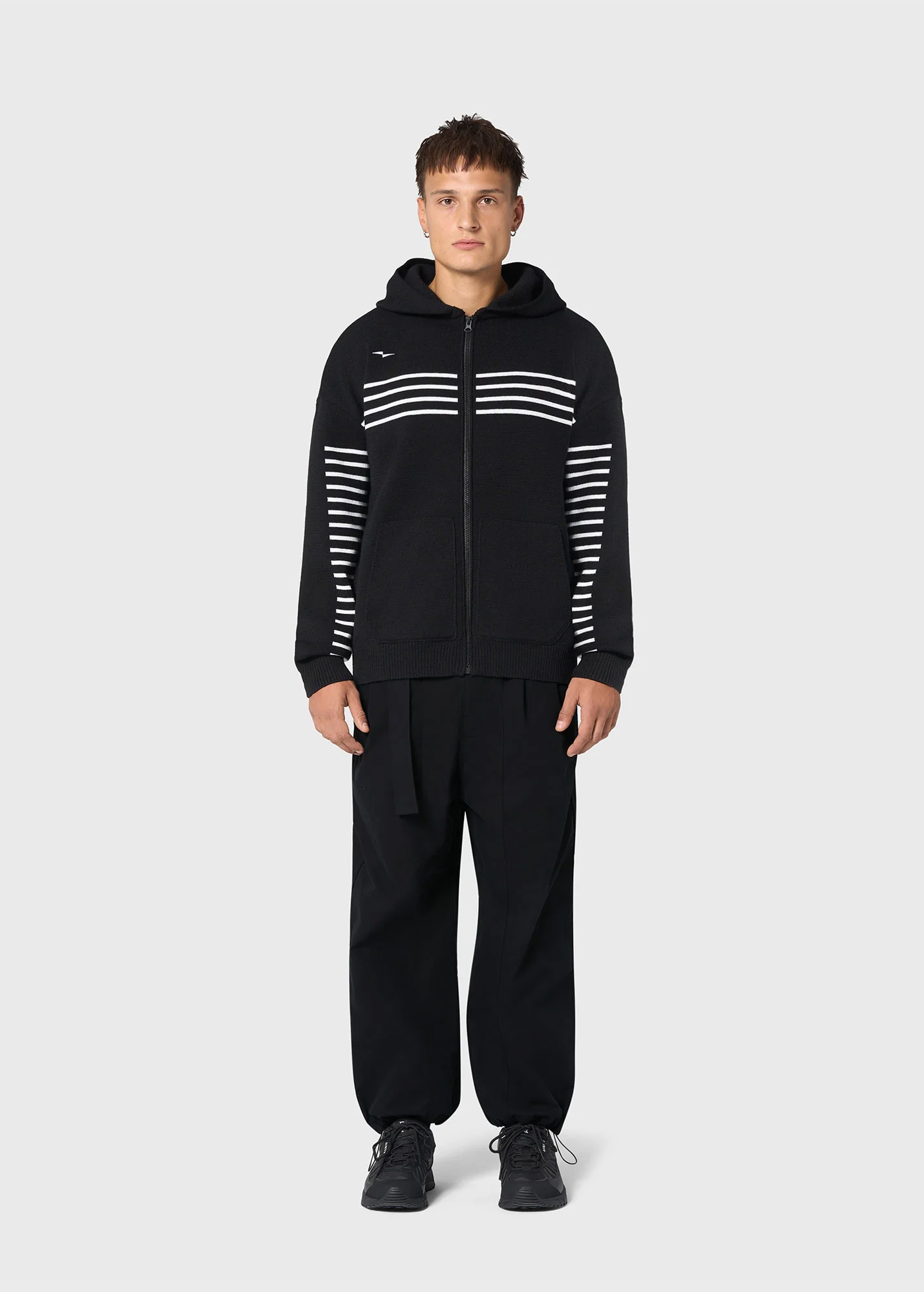 Sweat à capuche Kobourg - SAINT JAMES x AVNIER (NOIR/PHOSPHO) - Image 3