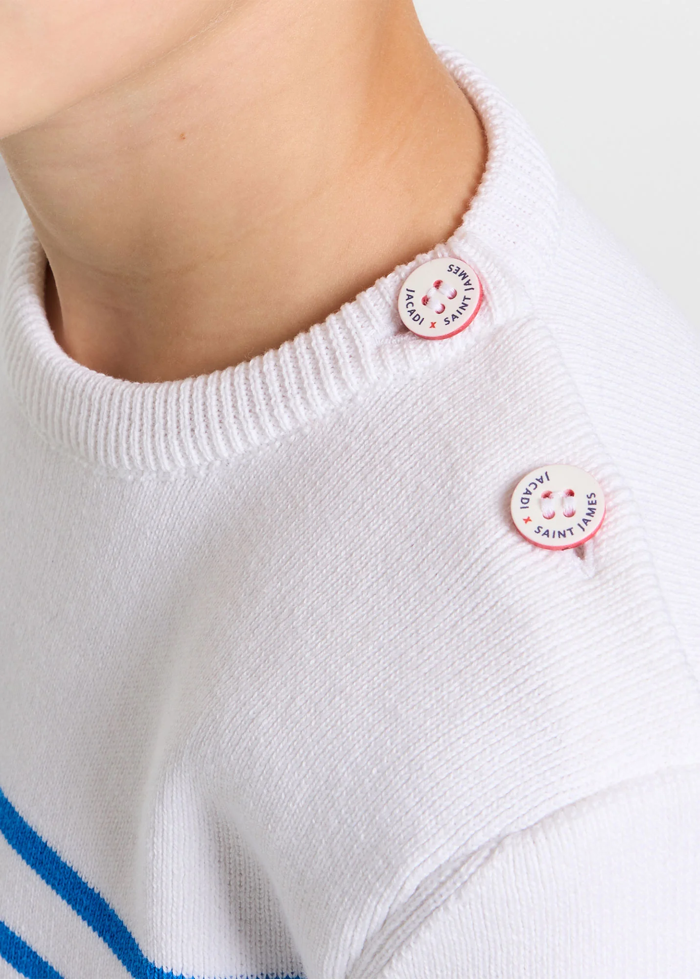 Pull garçon x Jacadi (BLANC/BLEU RIVAGE) - Image 3