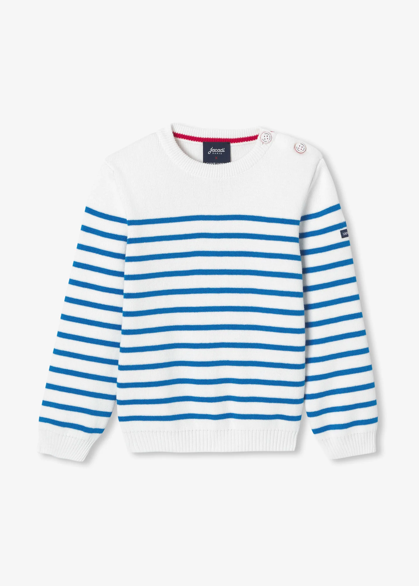 Pull garçon x Jacadi (BLANC/BLEU RIVAGE) - Image 4
