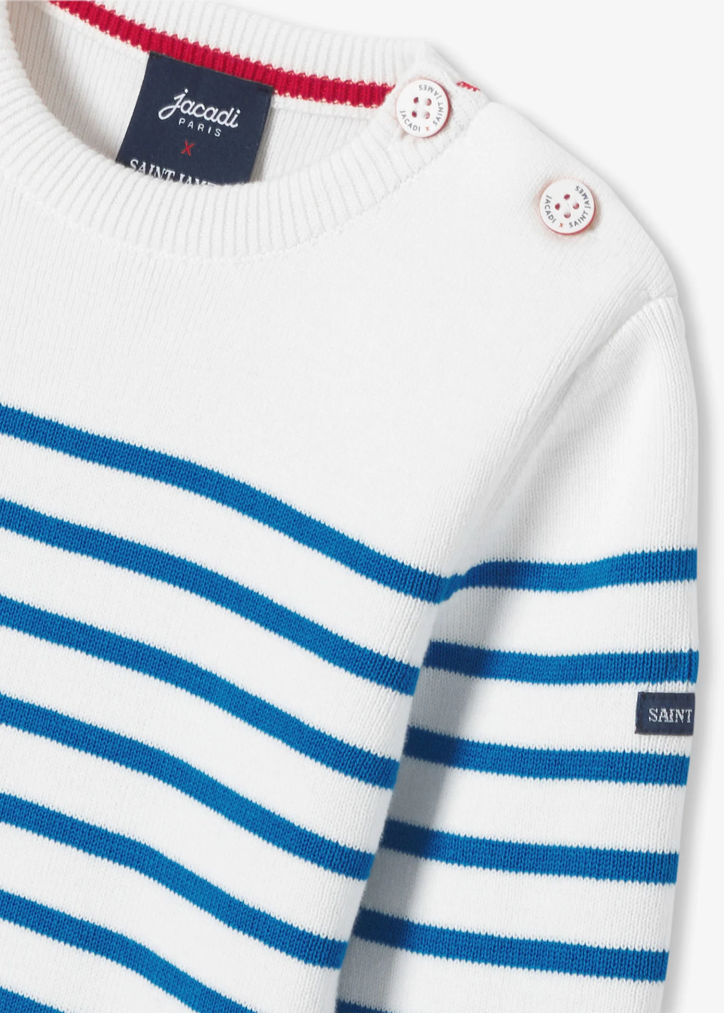 Pull garçon x Jacadi (BLANC/BLEU RIVAGE) - Image 5