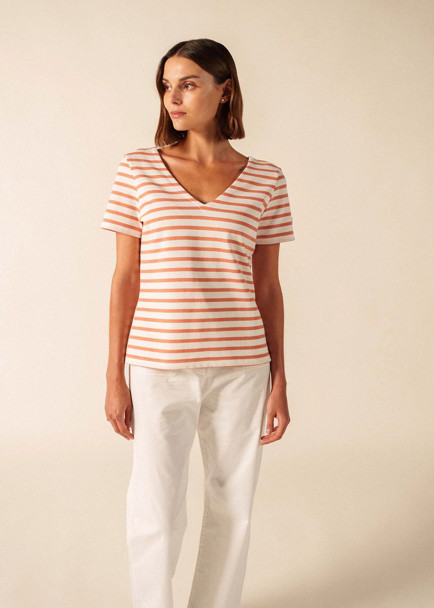 T-shirt Agon (NEIGE/ARGILE) - Image 3