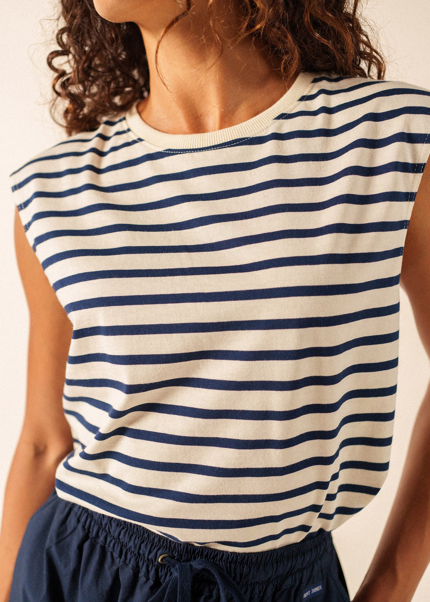 T-shirt Banyuls (ECRU/MARINE) - Image 4