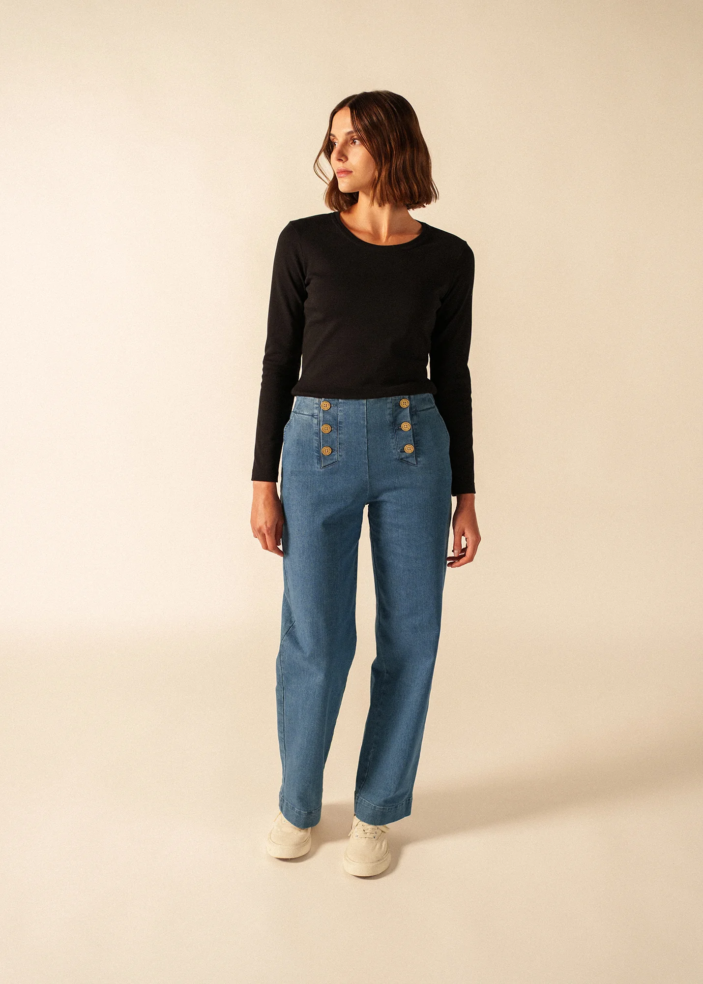 T-shirt Celina - en coton (NOIR) - Image 3