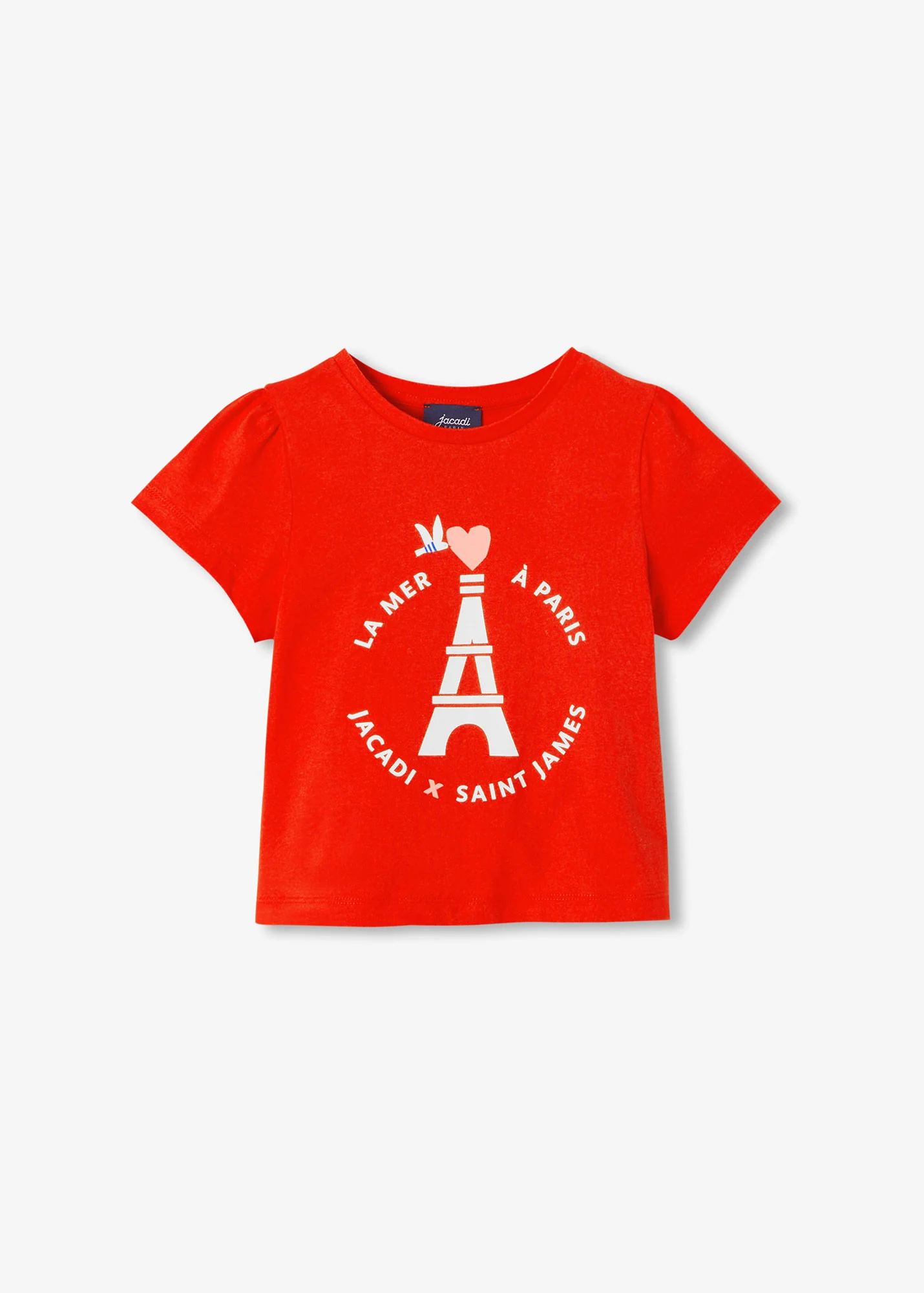 T-shirt fille x Jacadi (ROUGE TOMATE) - Image 3