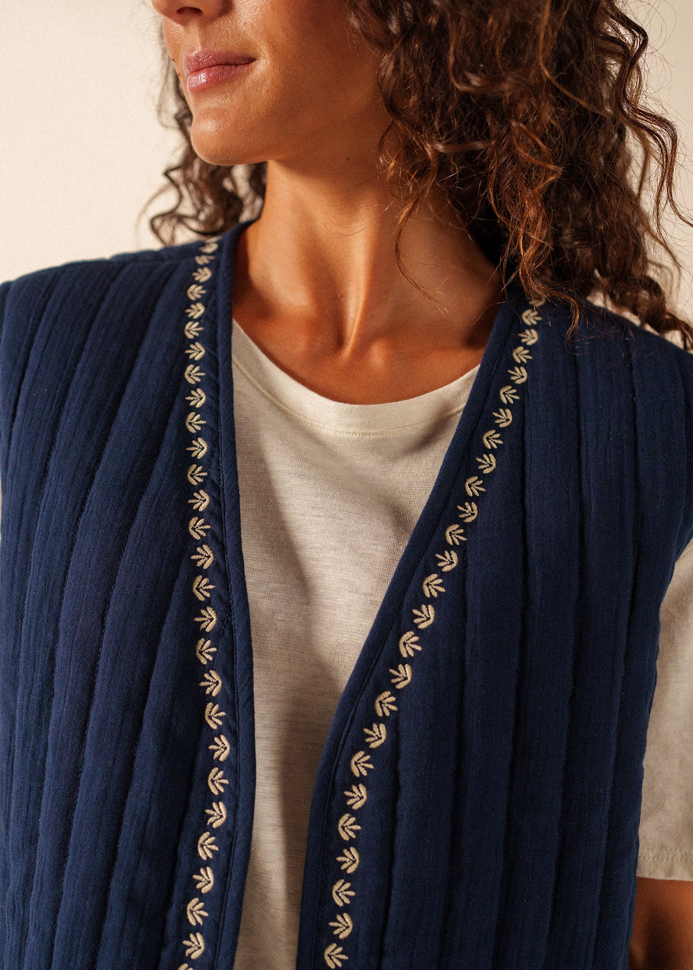 Veste Ste Lily (MARINE/TOILE) - Image 4